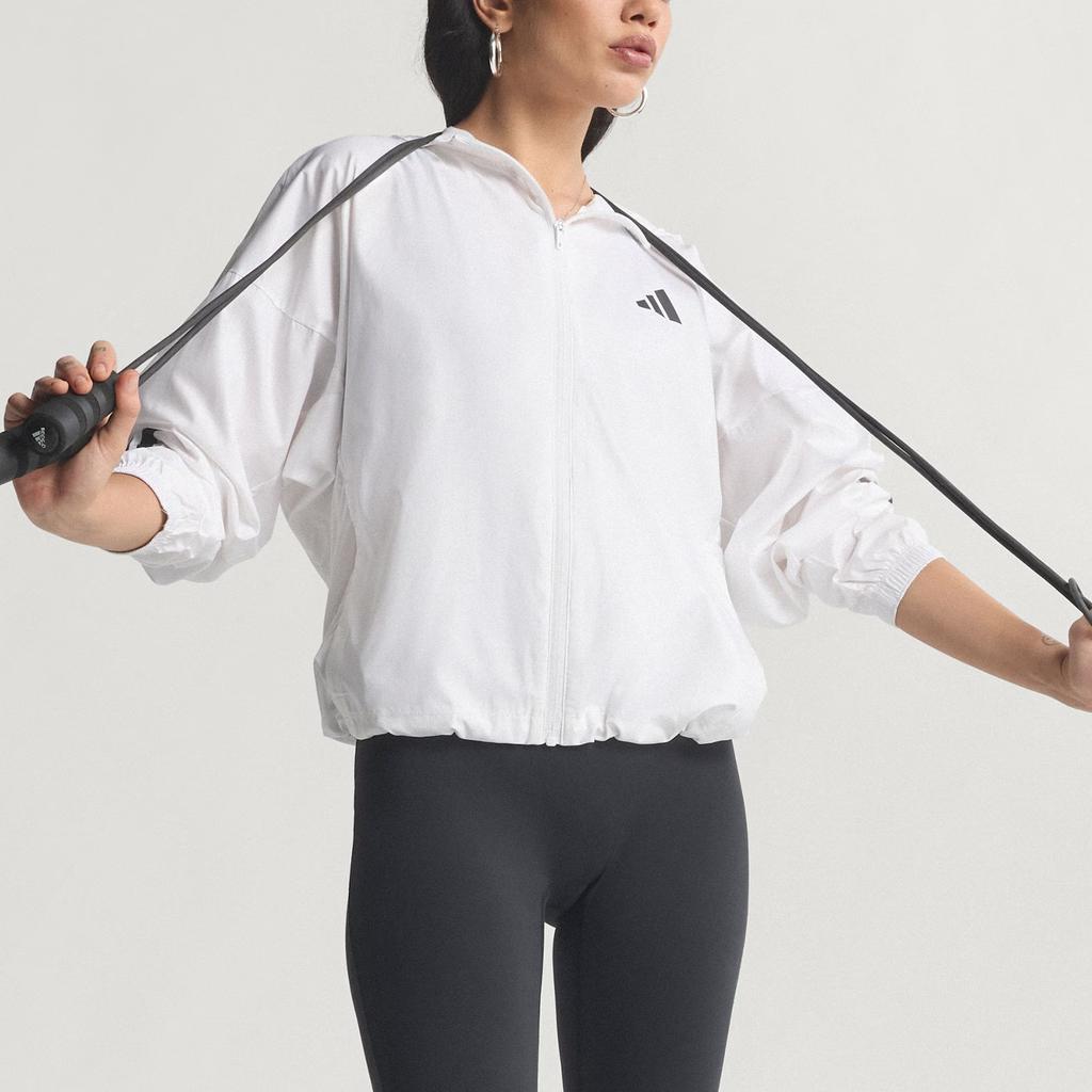 Adidas Hyperglam Windbreaker Clima365 Water-Resistant Sports Loose-Fit Hooded Long Sleeve Coat Women outerwear KC7655