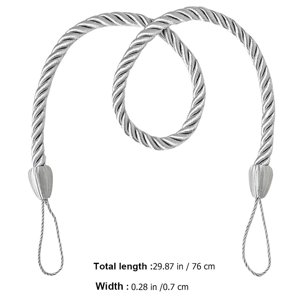 4Pcs Rustic Curtain Fasteners Strong Wearability for Living Room Dining Room Bathrooms Decorative Belts Rope Curtain Tiebacks