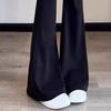 Girls' Black Micro-Flare Yoga Pants - Spring/Autumn Barbie Style for Kids