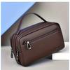 Sacs à main élégants et légers de couleur unie pour hommes, Sacs portables décontractés à fermeture éclair pour les trajets quotidiens, les voyages en plein air