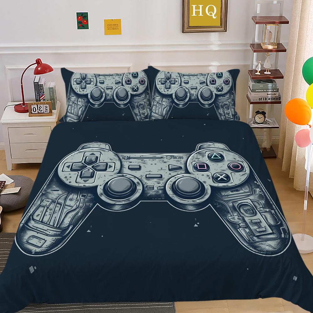 Bedding Sets High Quality Polyester Game Handle Printed Bed Cover Polyester Bedspreads Cool Home Textiles Single Size Pillowcase