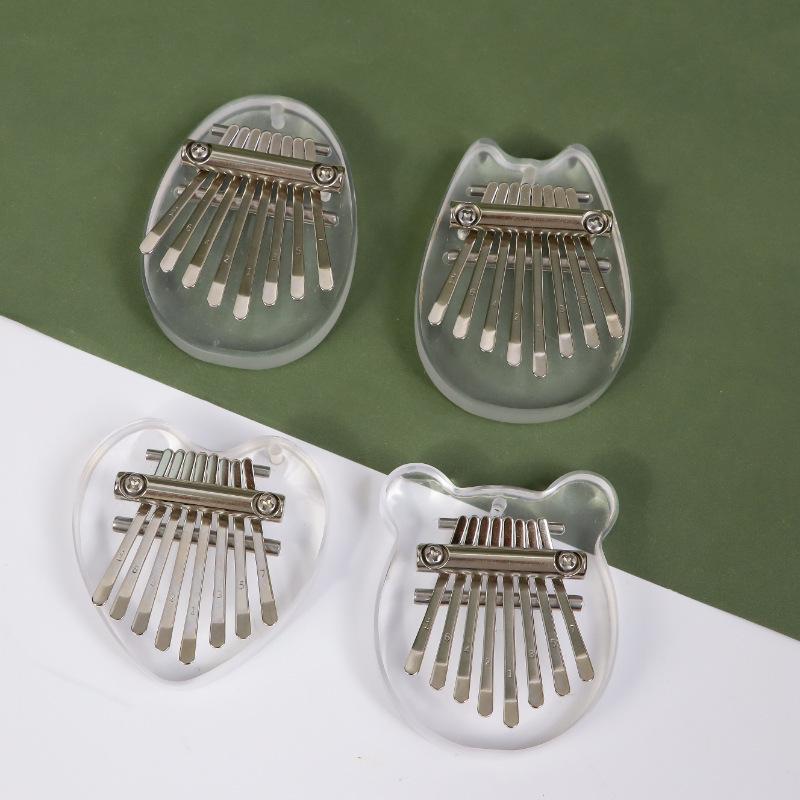 8-Ton Mini-Daumenklavier: Massivholz & Kristall Transparentes Kalimba