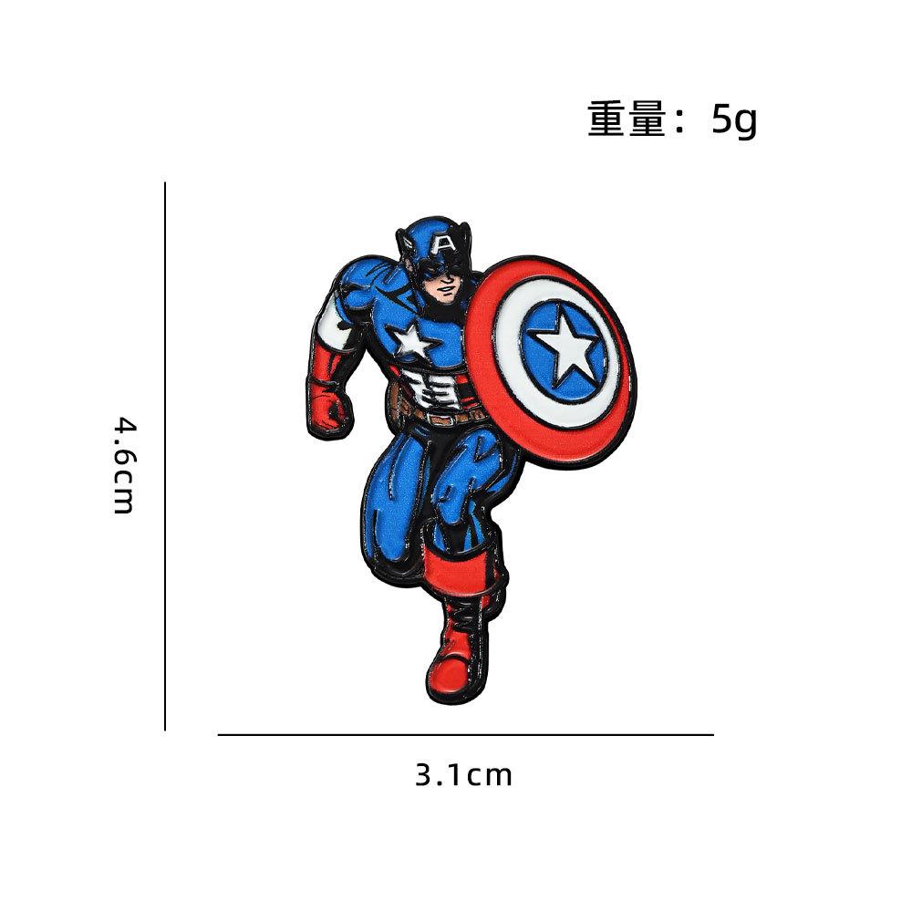 Superhero Anime Cartoon Brooch Pin Avengers Movie Merchandise Backpack Decoration