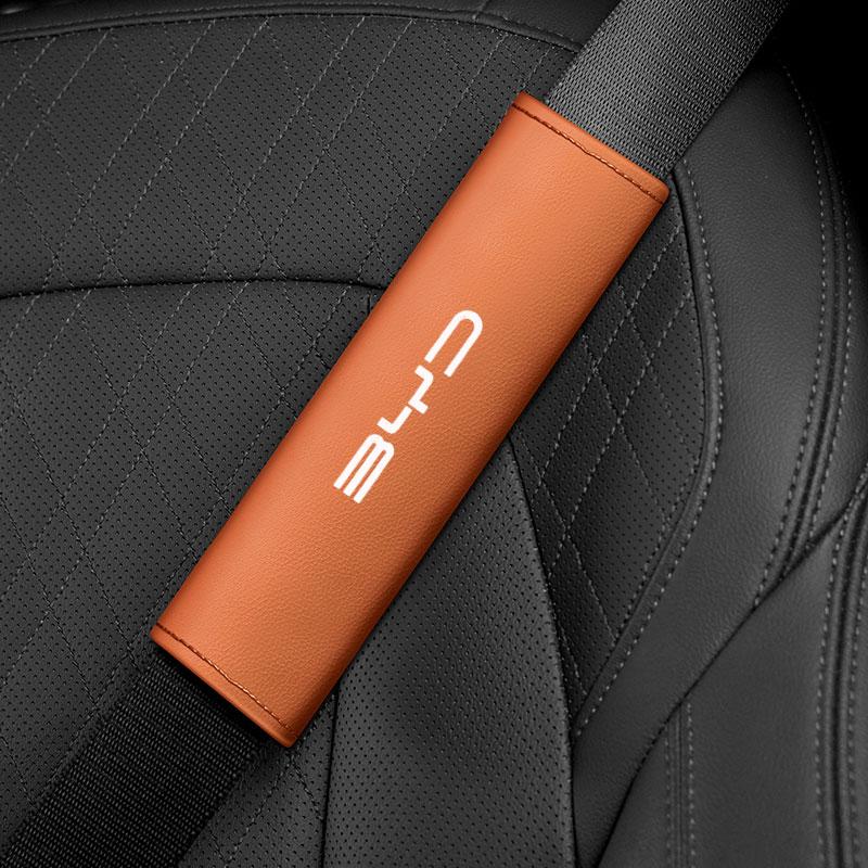 

Car Styling Seat Belt Cover Leather Seatbelt Shoulder Strap Protector Pads For BYD F3 E6 Yuan Plus Atto F0 G3 car Accessories