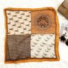 Korean version of solid color big red small square scarf women's plain color spring and autumn warm silk scarf versatile professional scarf decorative
