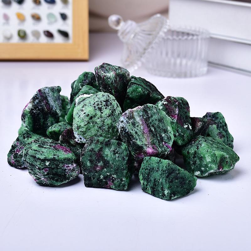 Ornamento Aromaterapêutico de Pedra Bruta de Rubi para Acalmar Emoções e Decoração de Casa Feng Shui