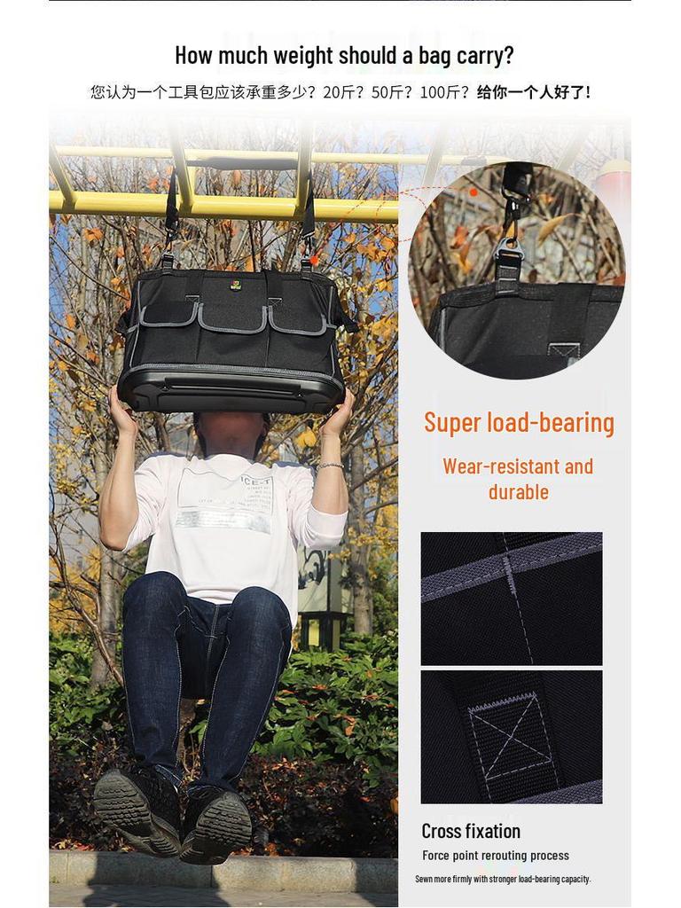 Large Capacity Multifunctional Electrician & Woodworking Tool Bag