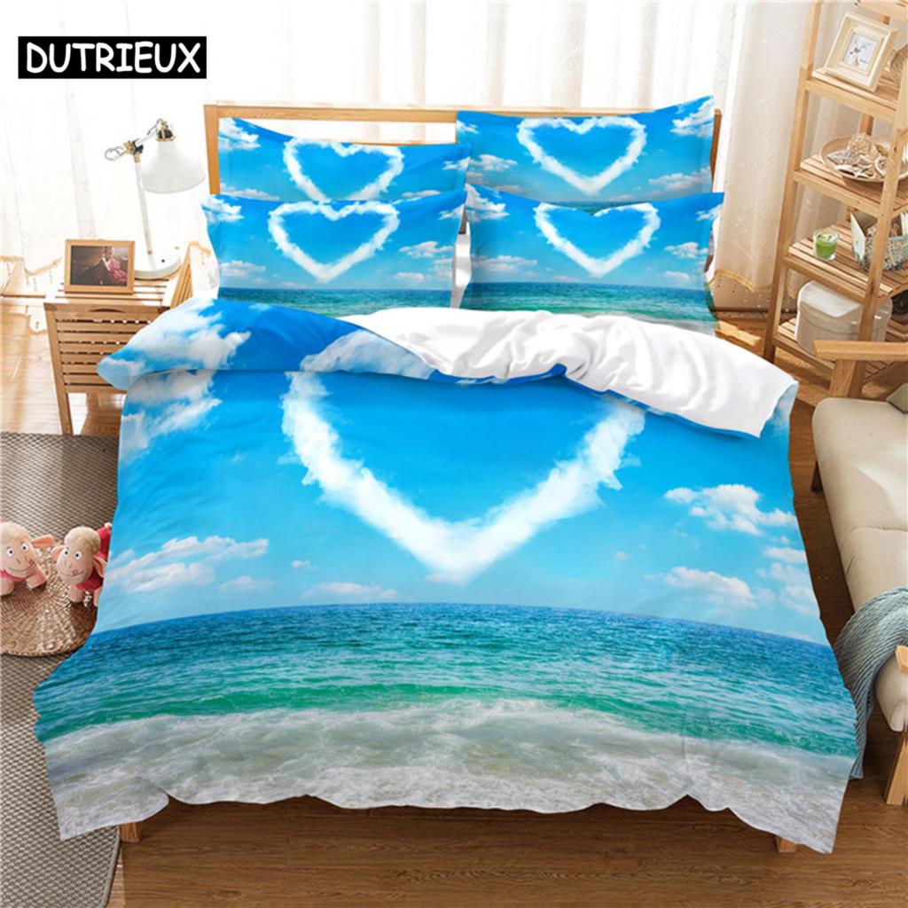 Comforter 3D Digital - Printed Beautiful Scenery - Themed Queen - Sized With Fashionable Design