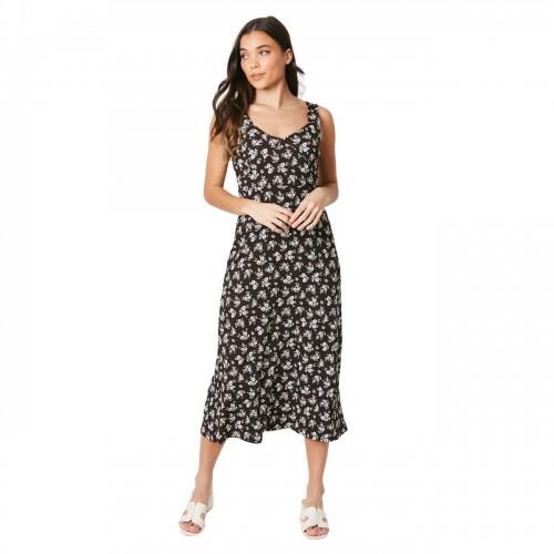 Rochie midi fără mâneci Dorothy Perkins pentru femei, cu imprimeu floral Petite