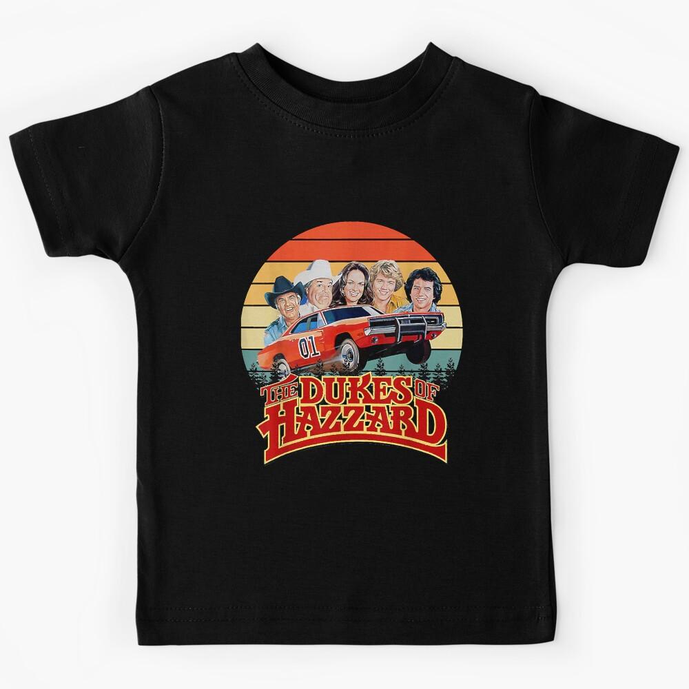 Retro Hazzard Cars Vintage Design Art The Dukes Music Season Kids T-Shirt 160
