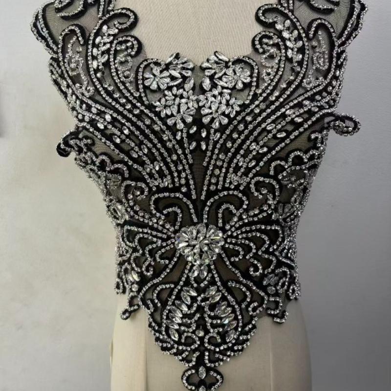 19 Barev Ručně Šité Korálky s Krystaly Krajka Našívací Nášivky s Kamínky na Korzet Šaty Dekorace pro Svatbu