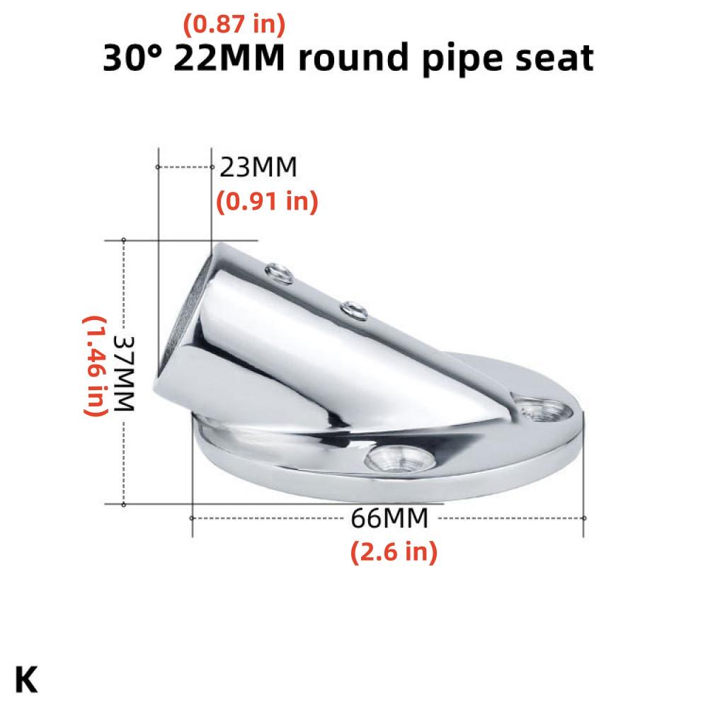 

Прочные поручни для морских лодок из нержавеющей стали 316SS с круглым основанием 30/45/60/90 градусов K