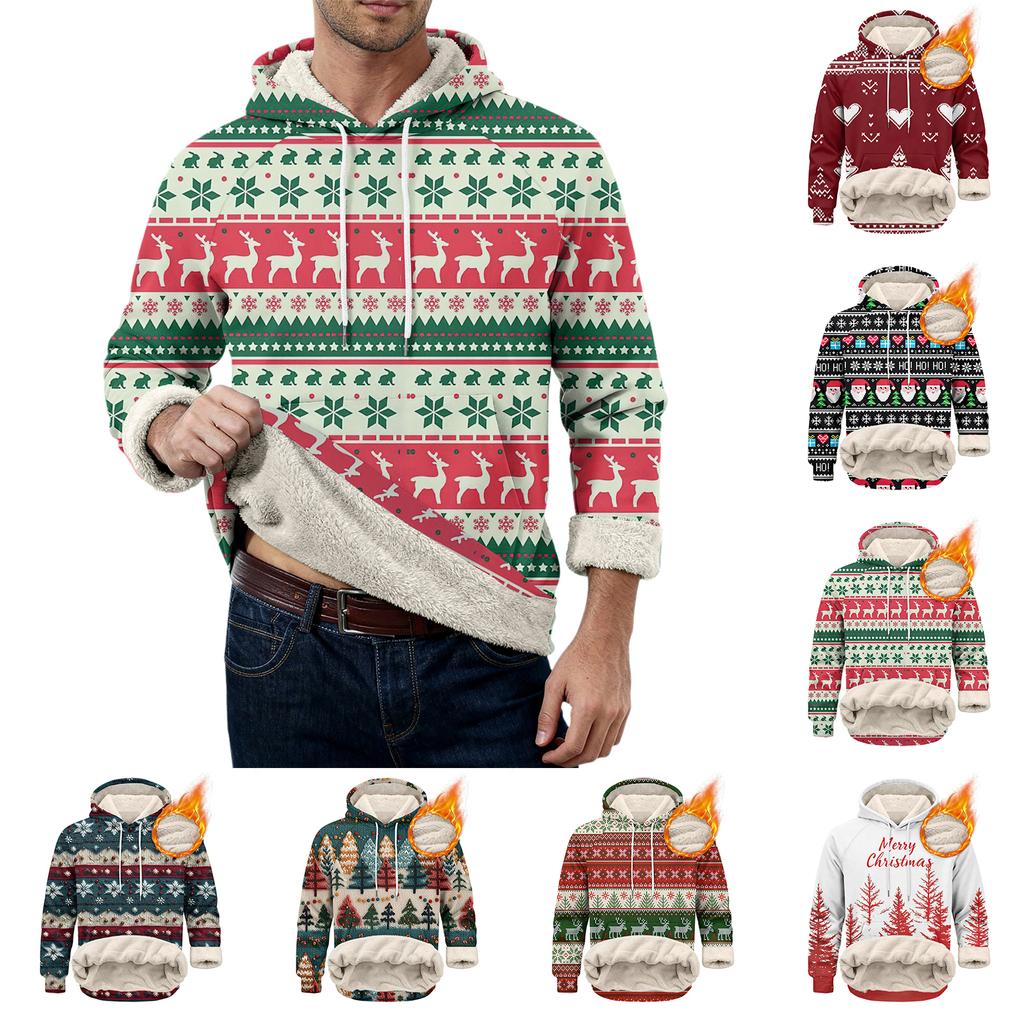 Pánská ležérní fleecová mikina s dlouhým rukávem a kapsami