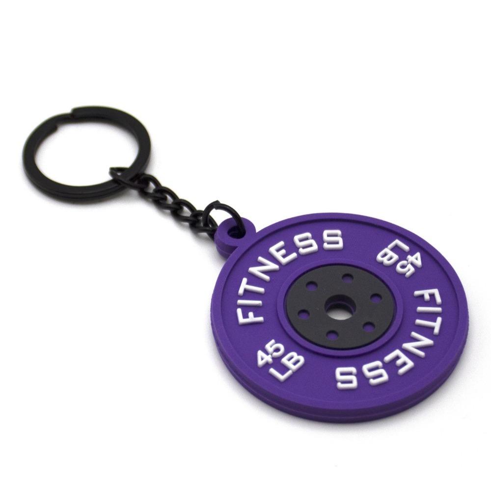 Simulation Barbell Plates Keyring Dumbbell Fitness Series Pendant  Bodybuilder