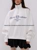 American Vintage Lapel Half-Zip Hoodie - Trendy, Slimming, and Comfortable Women's Outerwear