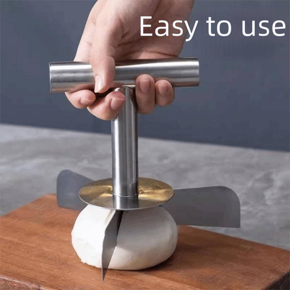 Edelstahl Teigteiler Ergonomischer Griff Gleiche Teile Pizzaschneider Bequemer Griff Arbeitssparend Teigschaber Dattelpaste