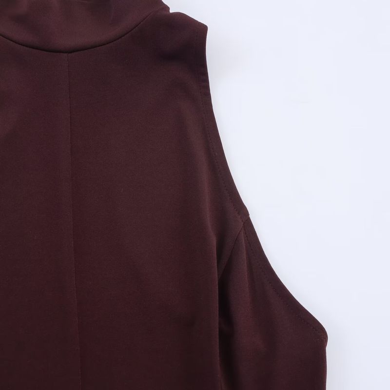Kaslead New Women clothes Western Style Fashion Slim fit Simple Backless Long Dress 5063253