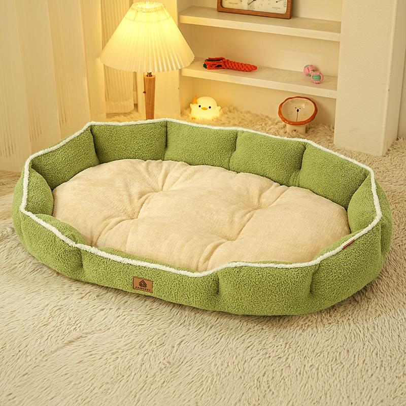Cloud Velvet Dog Bed Autumn Winter Thickening Warmth Sofa Beds for Small Medium Dogs Soft Plush Pet Pad Dogs Accessories