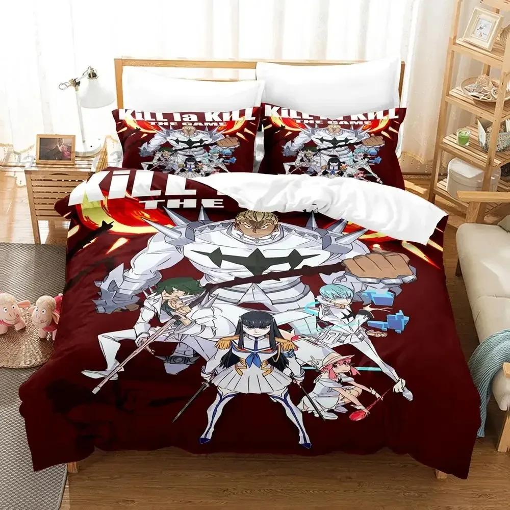 Fashion KILL La KILL Bedding Set Single Twin Full Queen King Size Bed Set Aldult Kid Bedroom Duvetcover Sets 3D Print Kawaii