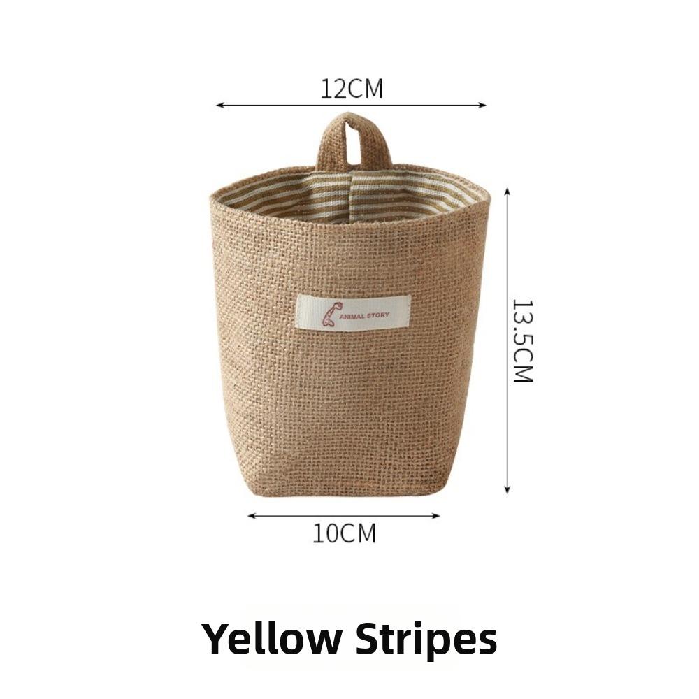 

Useful Storage Basket Home Household Cotton and Linen Item Hanging Basket Multifunctional Laundry Baskets Kitchen Garden