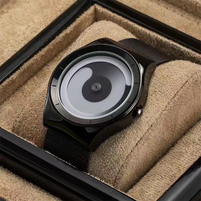 Innovative Men's No-Hands Swirl Quartz Watch – Waterproof, Stylish, and Perfect for Students