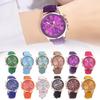 JUJUGEN Chronograph Round Design Analog Watch Fake Leather Belt Fashion Accessory Formal Casual Business Men Women Unisex