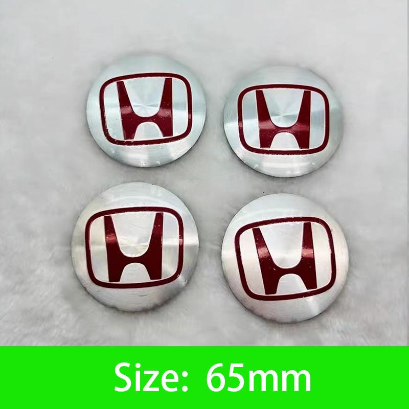 AAALX1 45-65mm Car Wheel Center Hub Cap Emblem Sticker Accessories For Honda Civic FIT Accord Prelude CRV 5Th City XRV CRV HRV Odyssey
