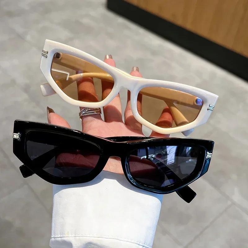 New Vintage Cat Eye Sunglasses Men Women New In Fashion Irregular Gradient Eyewear Shades Luxury Brand Designer Sun Glasses