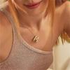 Glossy Titanium Steel Alphabet Necklace for Women - Non-fading, High-grade Letter Pendant On Clavicle Chain