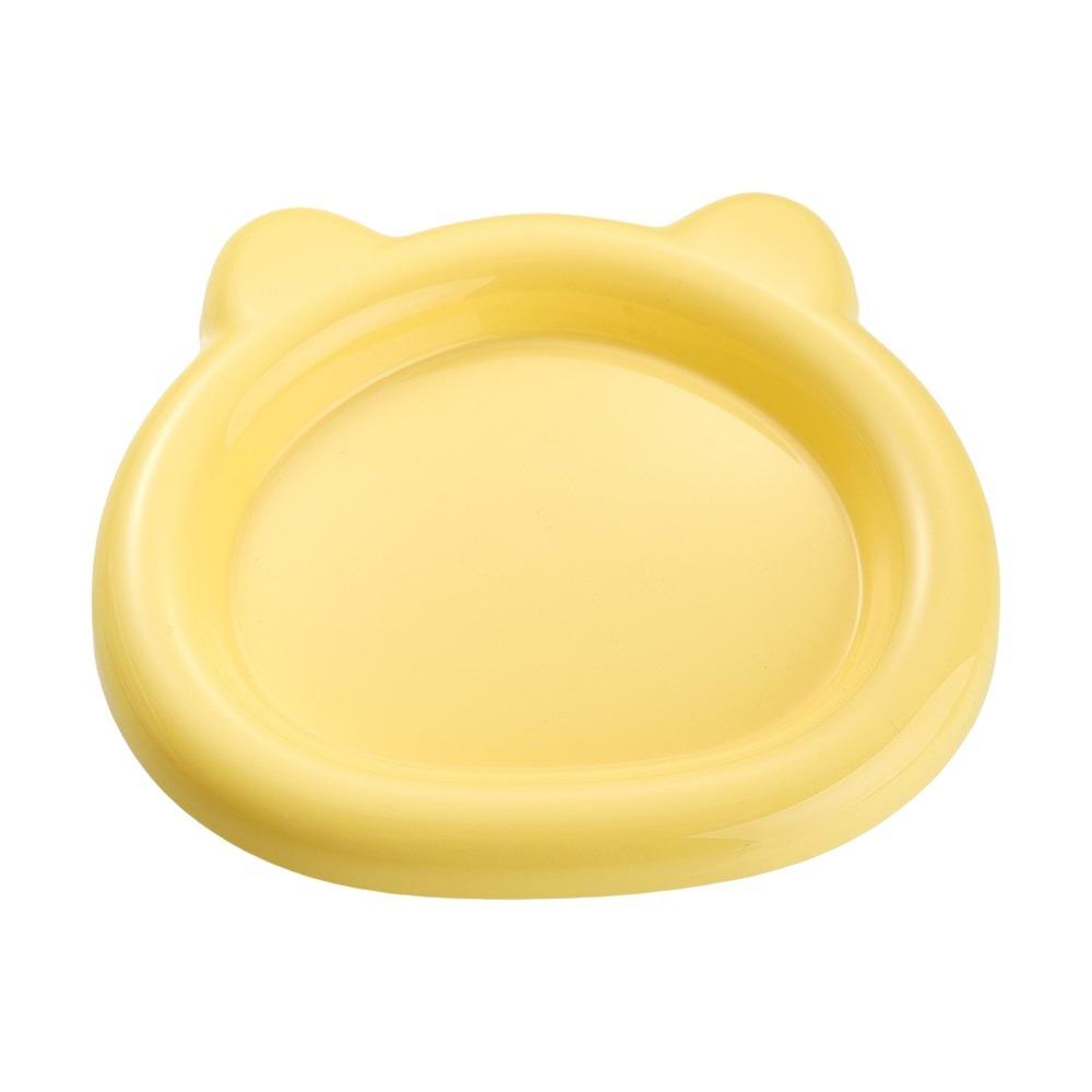 Plastic Cat Food Plates Food Grade Pet Snack Dish Lightweight Kitten Bowl Daily Use