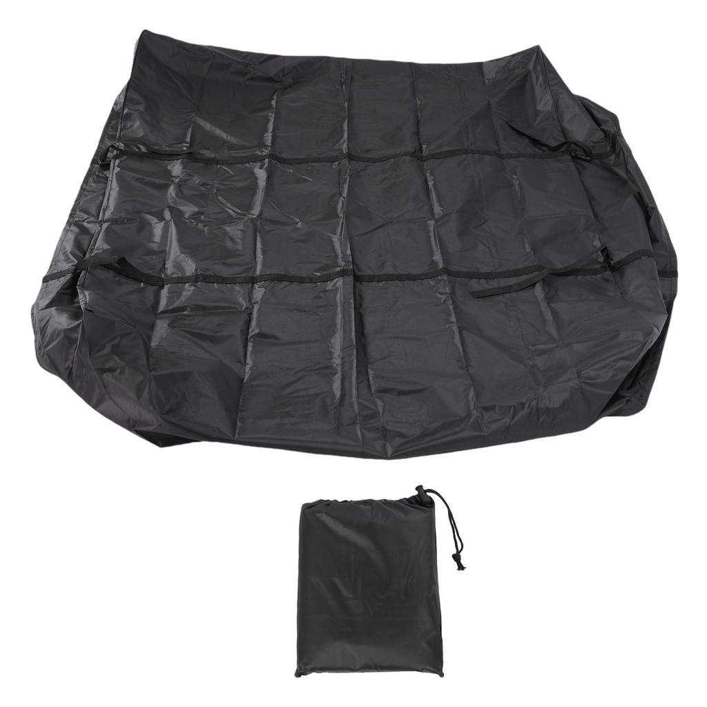 Car Top Rack Cover 420D Silver Coated Oxford Fabric Rainproof Dust Proof Car Top Luggage Rack Cover for Outdoor Travel
