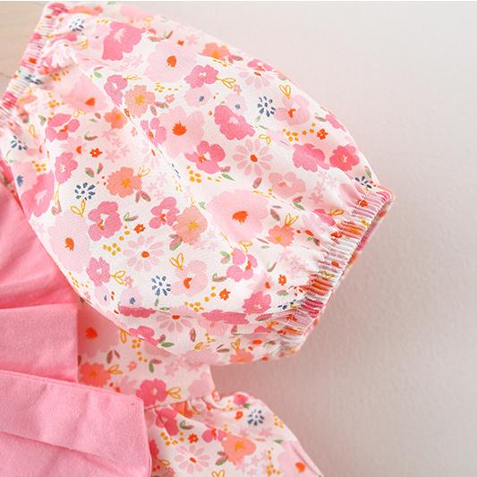 Children's Dress Summer New Product Baby Girl Small Floral Short Sleeve Dress Princess Skirt