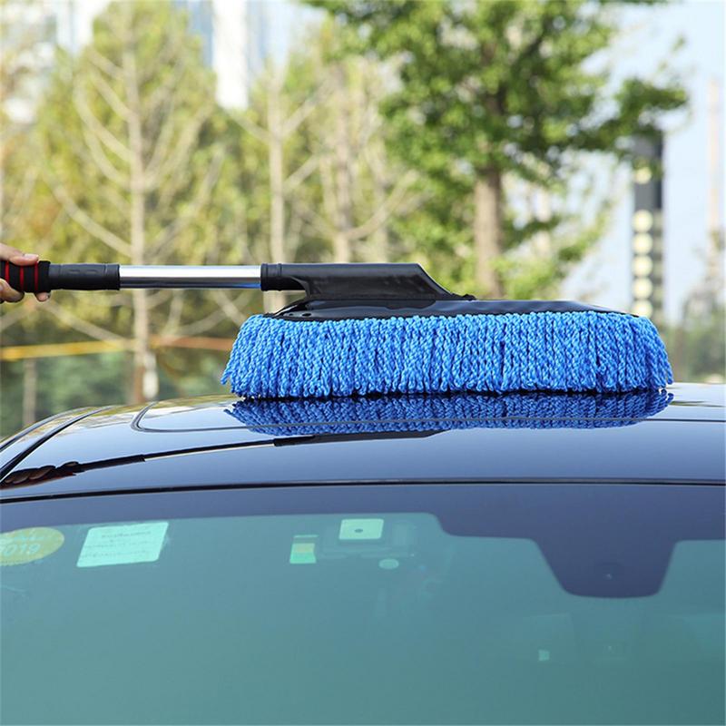 Car Special Mop Cleaning Mop Tweezers Soft Hair Retractable Water Long Handle Dust Removal Car Wash Brush Tools
