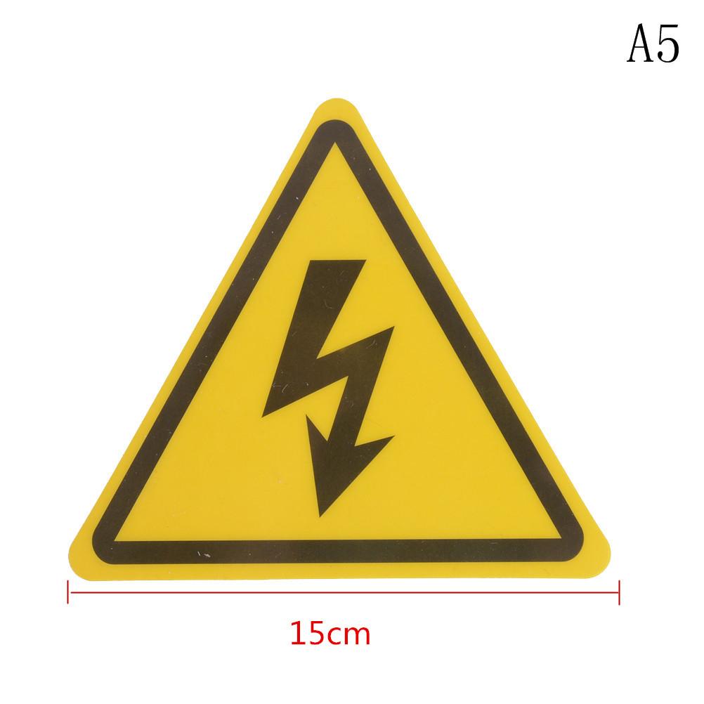 2PCS 3.6cm,5cm,8cm,10cm,15cm PVC Danger High Voltage Electric Warning Safety Label Sign Decal Sticker
