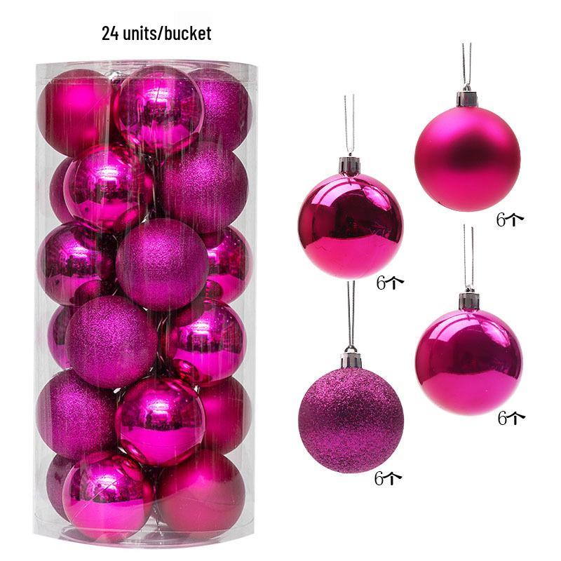 36 Electroplated Plastic Christmas Ball Ornaments for Tree and Window Decoration