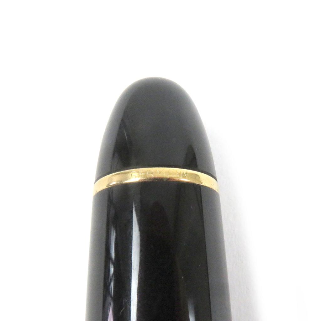Great MONTBLANC fountain pen Meisterstck 149 Cap type Black gold 14C mens Used