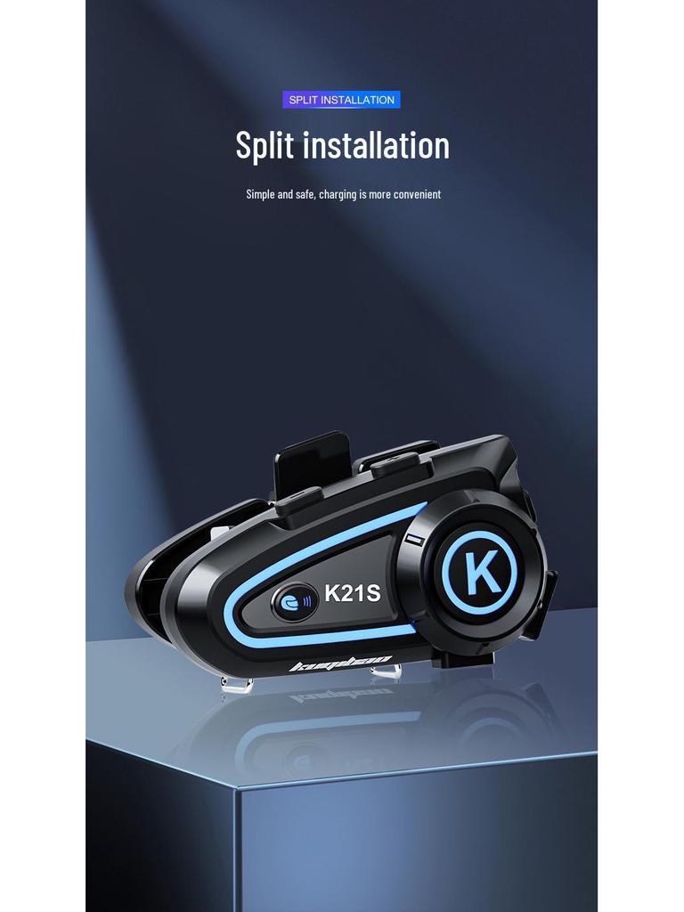Bluetooth Motorcycle Helmet Intercom with Lights - Dual-User Capability