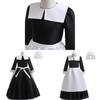 Wednesday Cosplay Girl Dress Set With Satin Fabric For Middle School Girls