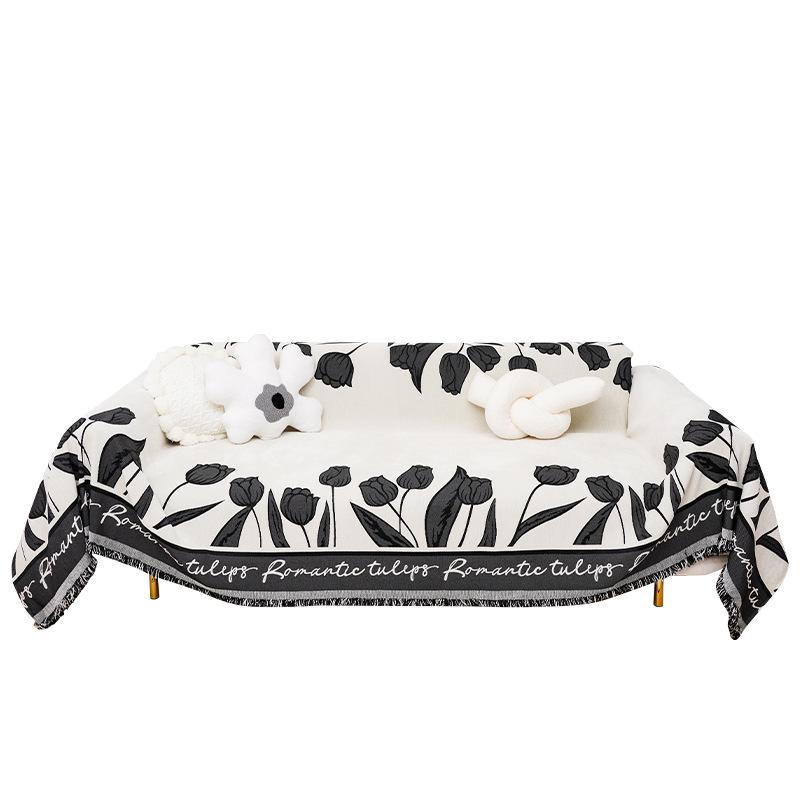 Chenille Sofa Towel Full Cover Cloth Four Seasons Universal High-End Tulip One-Piece All-Inclusive Sofa Cover Anti-Cat Scratch