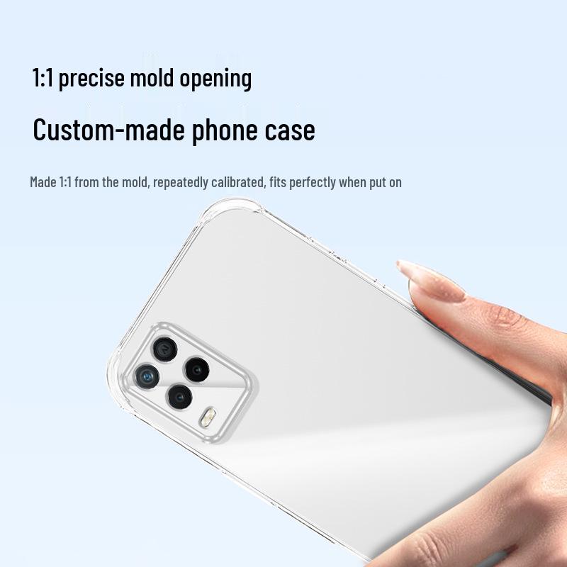 Realme V13 Clear TPU Phone Case with Airbag Corners, Anti-Fall, Full Coverage Protection, High-End Feel.