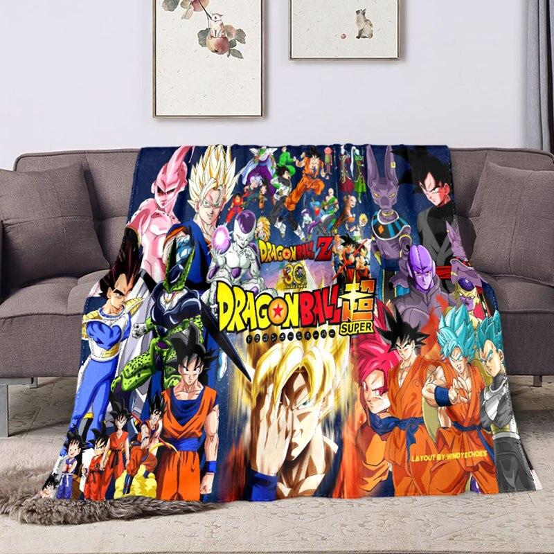 Cartoon Children's Gift Soft Four Seasons Dragon-Ball Portable Blanket Sofa Blanket Thin Sheet Office Tour Sherpa Warm Blanket.