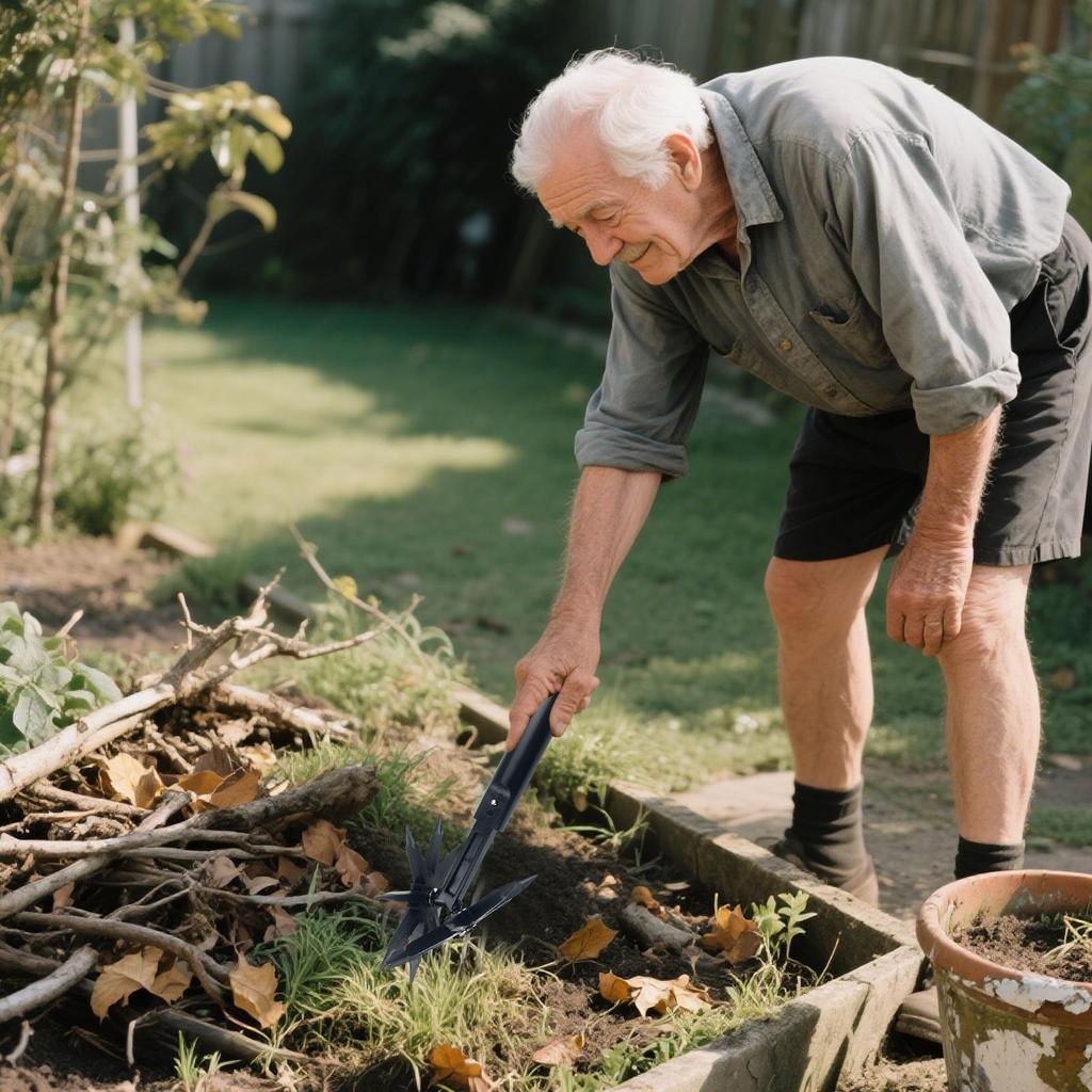 Hand Tiller Garden Tool Garden Tiller Manual Soil Cultivator Tool For Farming Aeration Planting Potting Edging Vegetable