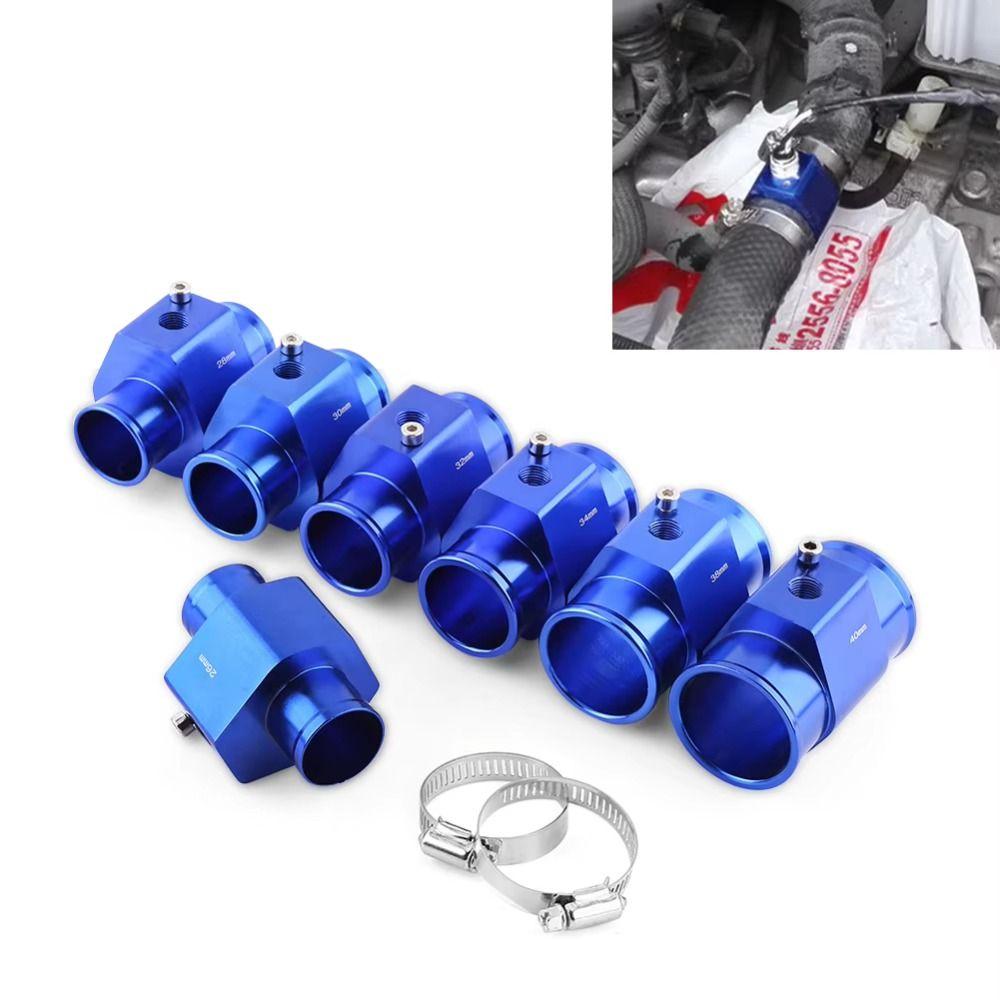 Aluminum Water Temp Sensor Engine Water Temp Gauge Hose Adapter Temp Joint Pipe  Universal Fitment