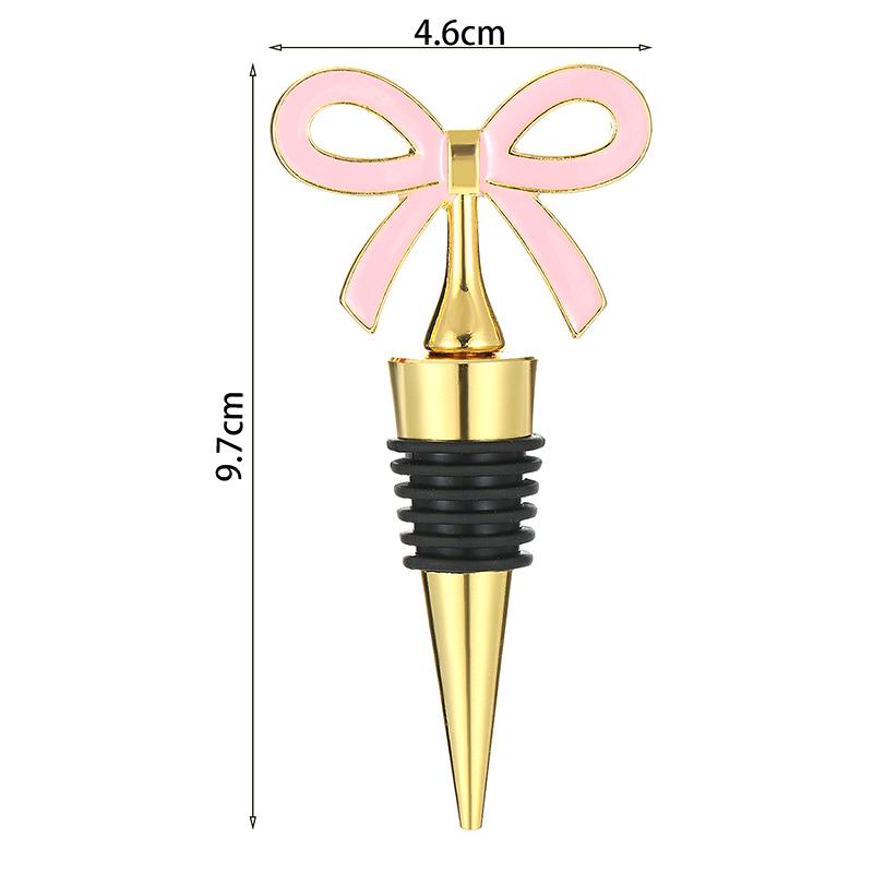 New Bowknot Wine Stopper Silicone Zinc Alloy Reusable Leakproof Bottle Plug Decorative Wine Saver For Home Bar Wedding Party