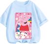 New Design Kids Tee Cute Cartoon Print Summer Casual Crew Neck Street Wear Peppa Pig Boys Girls 3 14
