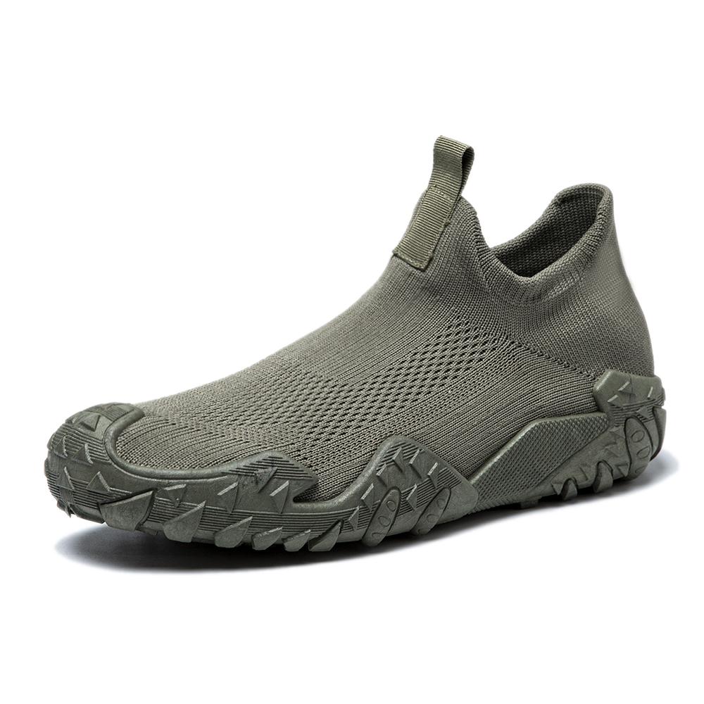 Men's casual and lightweight sports shoes breathable waterproof sports shoes lace-up cloth mesh new walking