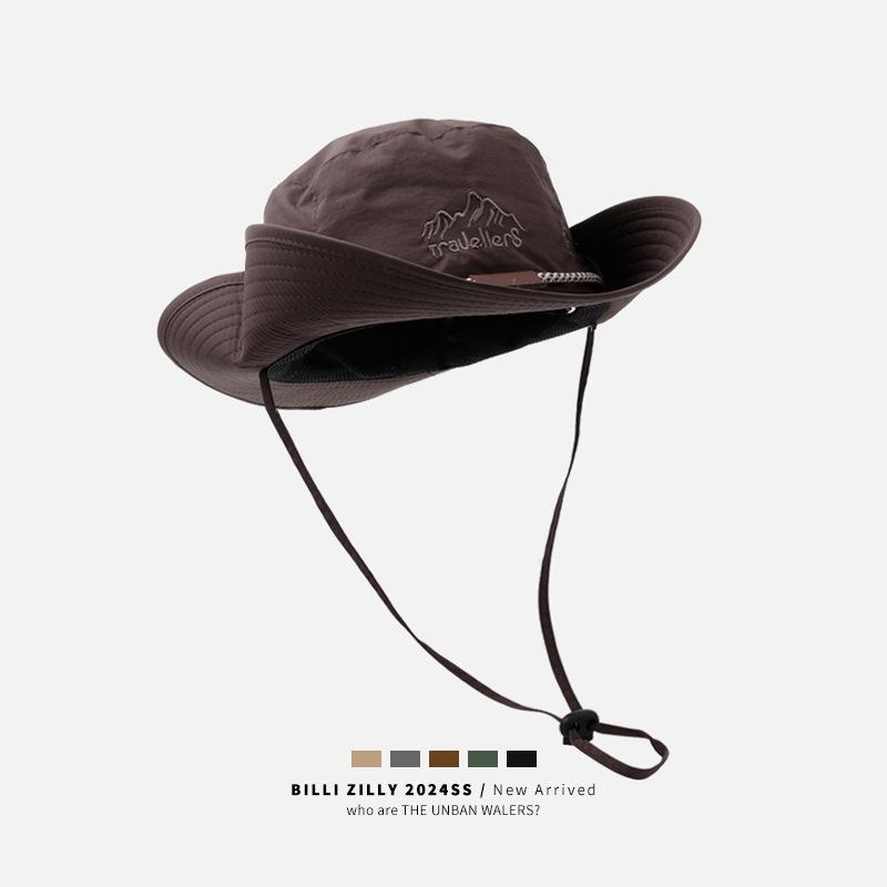 

2025 new summer western denim outdoor hiking camping mountaineering hat quick-drying waterproof shading sun protection hat Average Size (55-59cm)