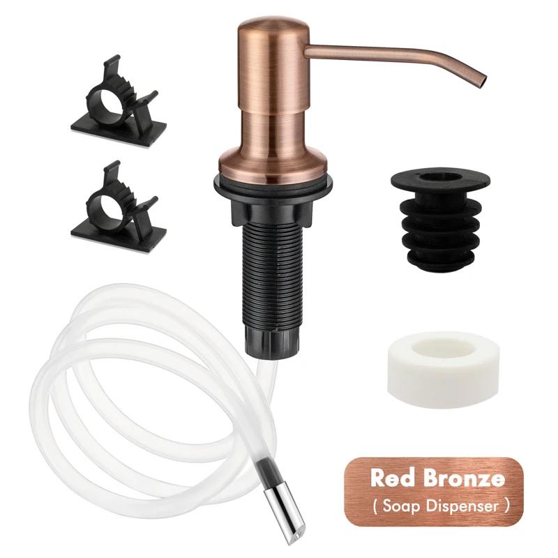 Soap Dispenser Extension Tube Kit For Kitchen Accessories Bathroom Stainless Steel Built In Liquid Soap Detergent Dispensers