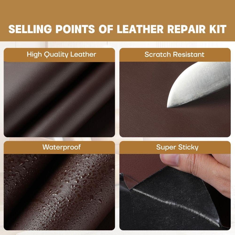Self Adhesive Leather Repair Patch Matte Couches Repair Kit  Car Seats Chairs Handbags