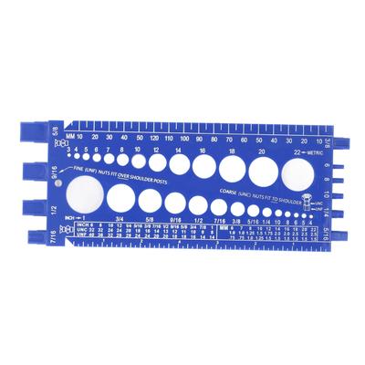 Nut Bolt Thread Gauge Checker M3 To M22 Metric and #4 To 3 4 Imperial Sizes Bolt and Nut Identifier Gauge Blue